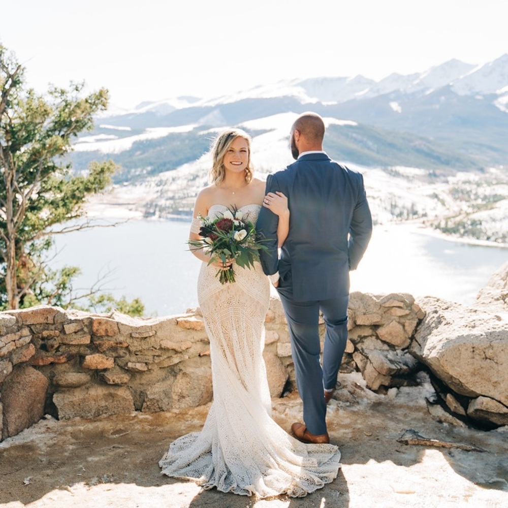 Boho wedding gown size 8
